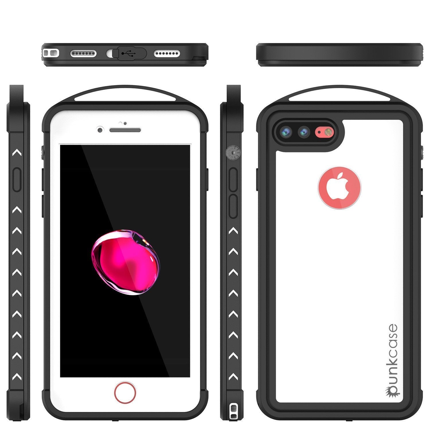 iPhone 8+ Plus Waterproof Case, Punkcase ALPINE Series, CLEAR | Heavy Duty Armor Cover