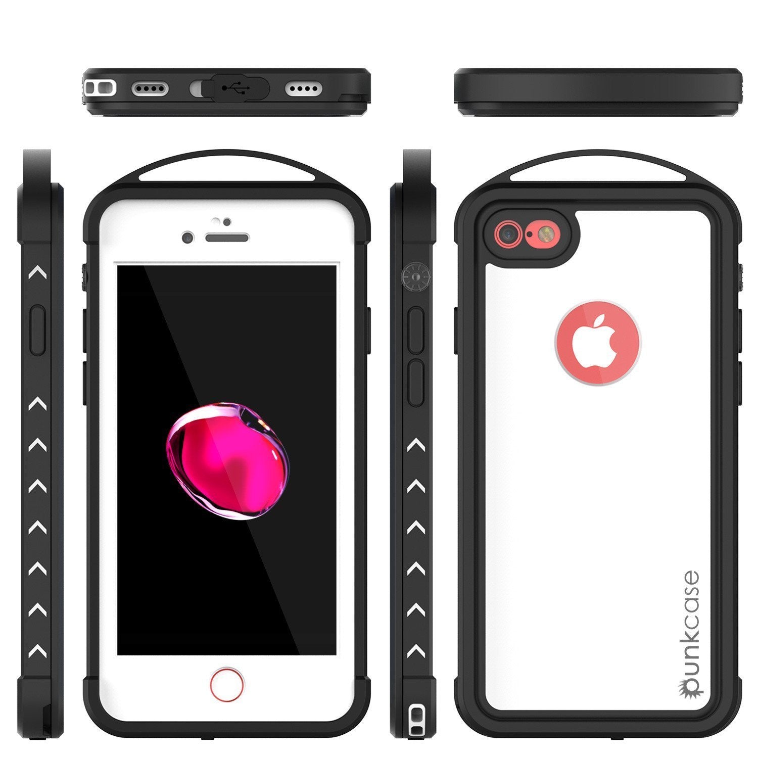 iPhone 8 Waterproof Case, Punkcase ALPINE Series, White | Heavy Duty Armor Cover