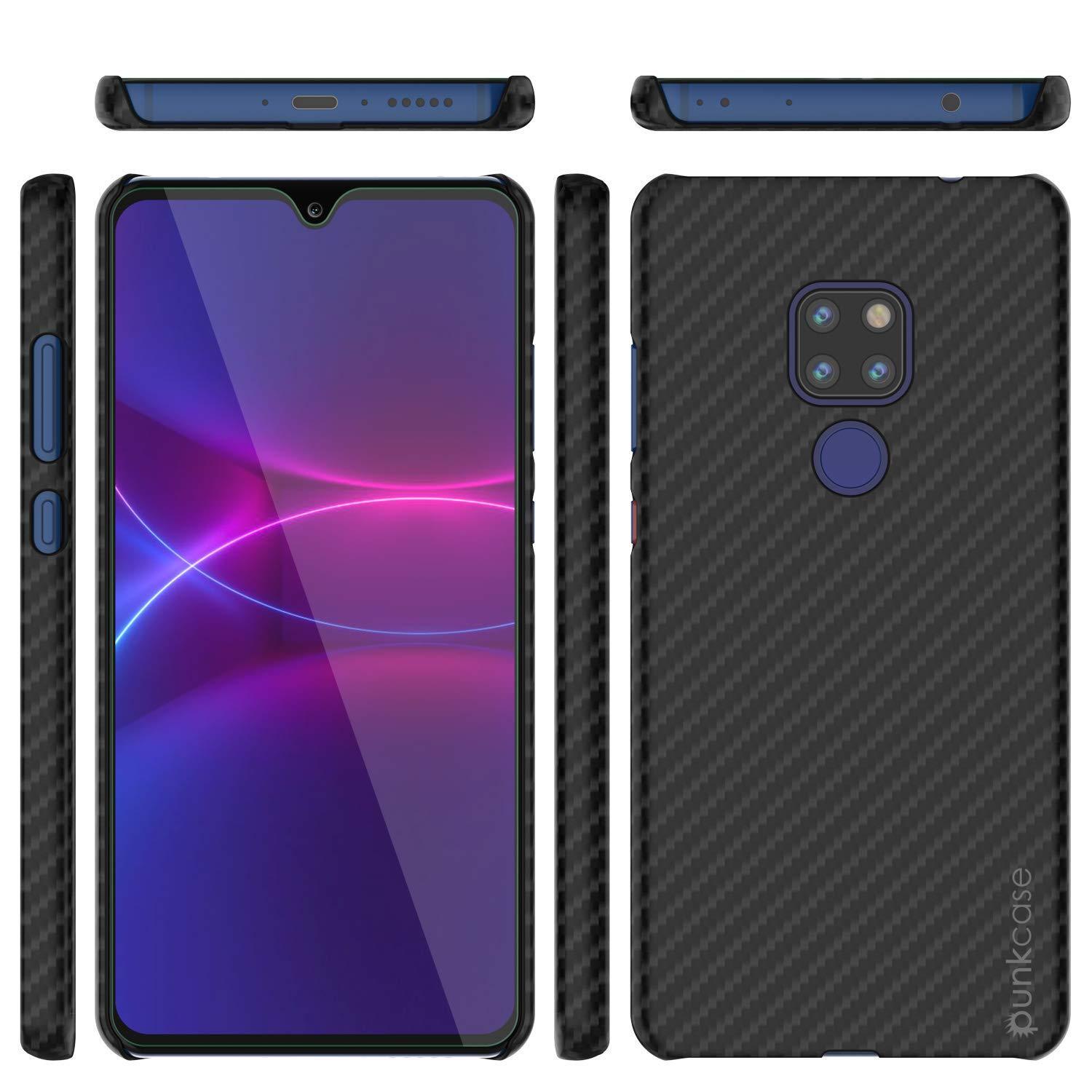Huawei Mate 30  Case, Punkcase CarbonShield, Heavy Duty [Black] Cover