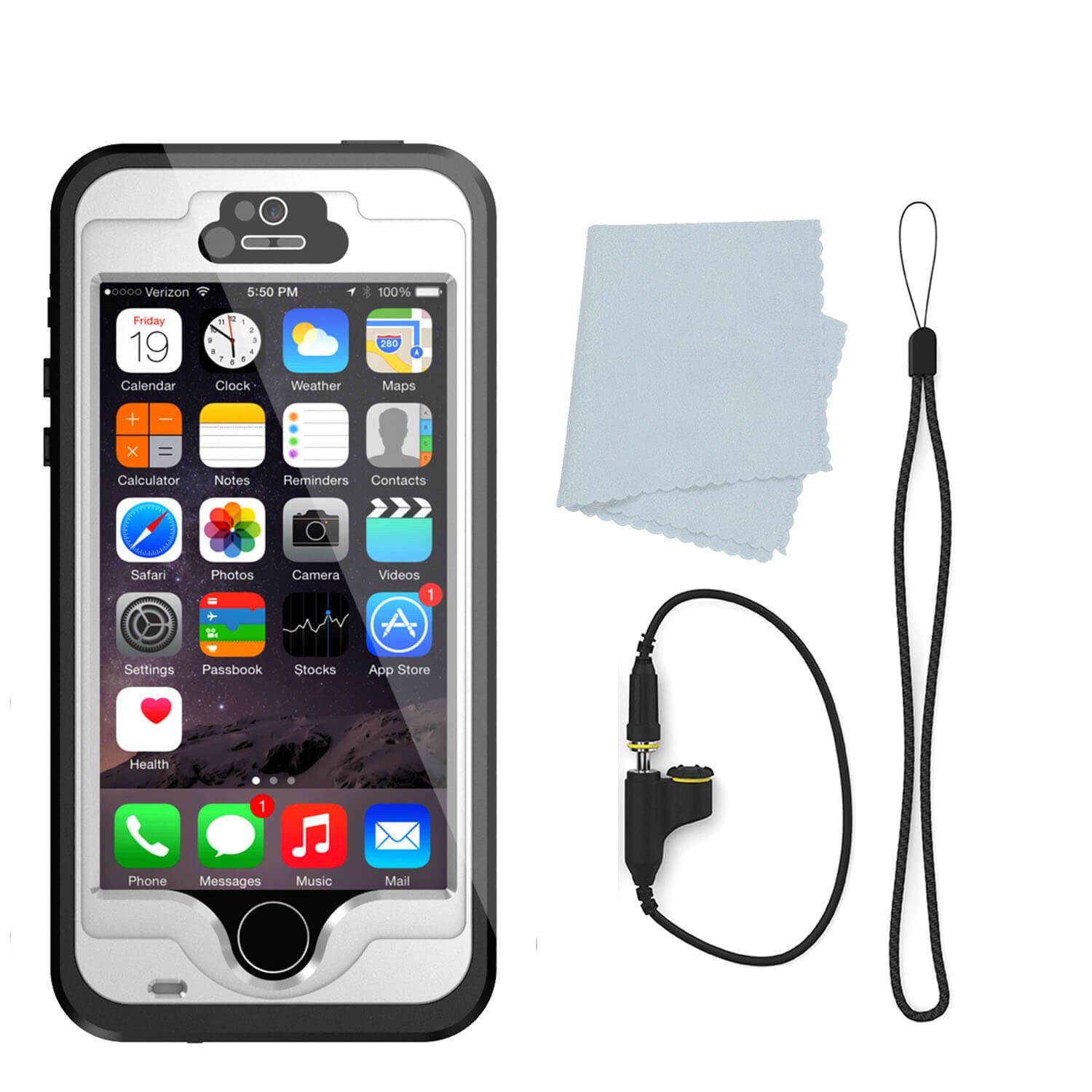 iPhone 5S/5 Waterproof Case, PunkCase StudStar White Case Water/Shock/Dirt Proof | Lifetime Warranty