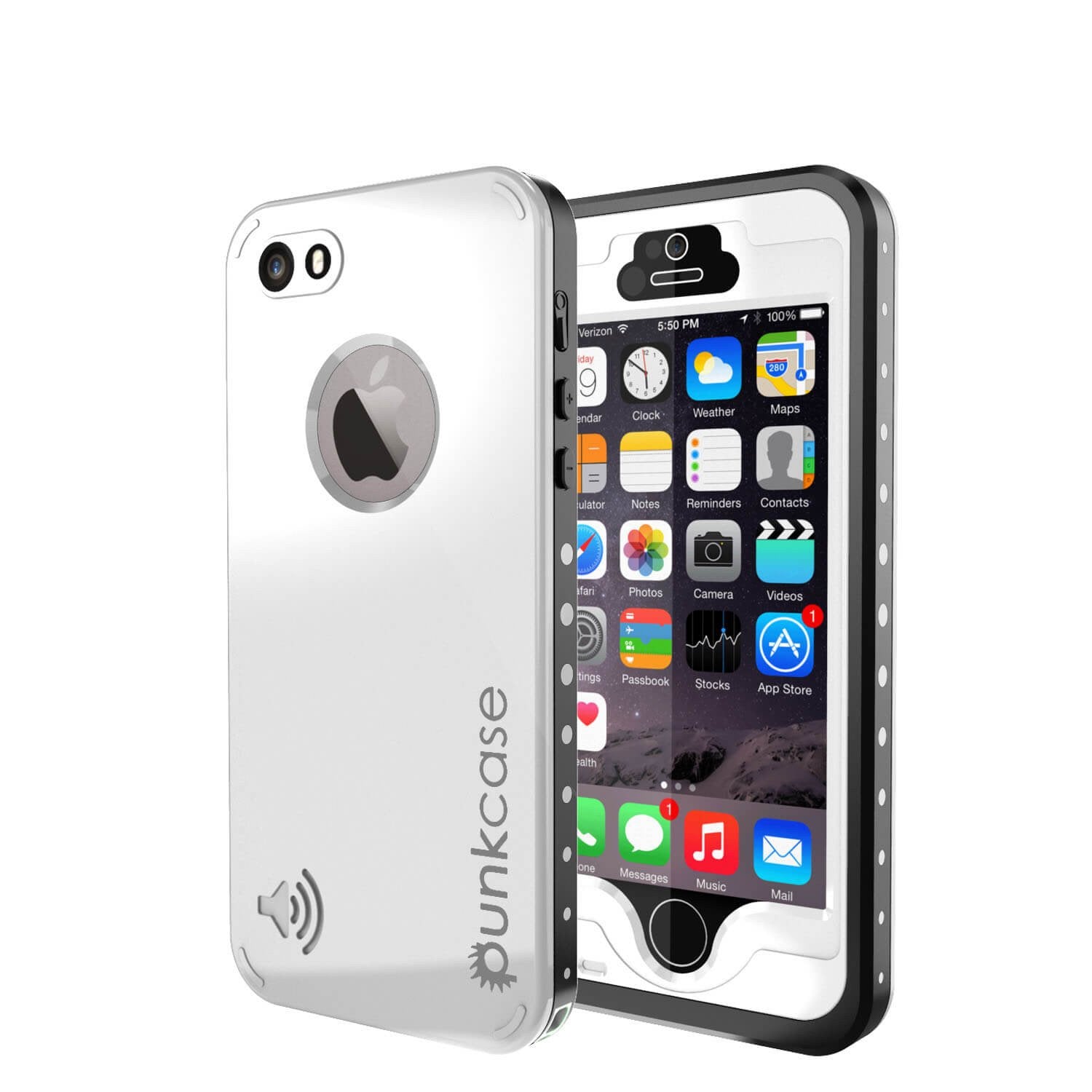 iPhone 5S/5 Waterproof Case, PunkCase StudStar White Case Water/Shock/Dirt Proof | Lifetime Warranty