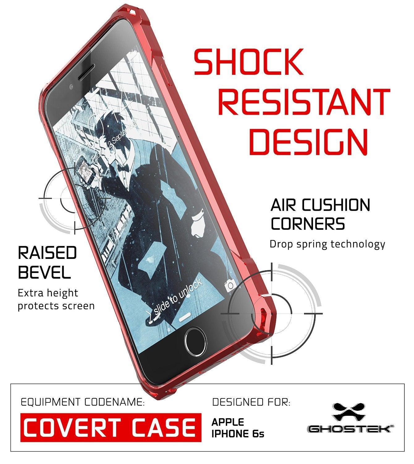 iPhone 6S Case, Ghostek® Covert Rose Pink, Premium Armor | Lifetime Warranty Exchange