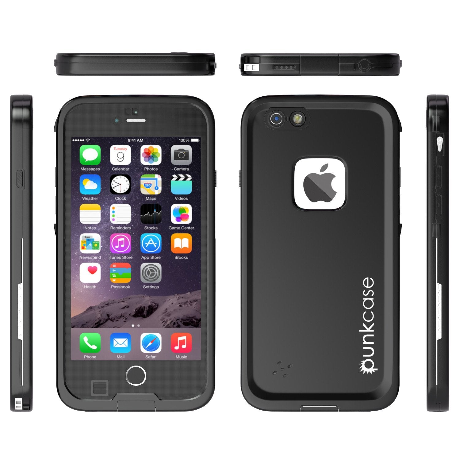 iPhone 6S+/6+ Plus Waterproof Case, Punkcase SpikeStar Black | Thin Fit 6.6ft Underwater IP68