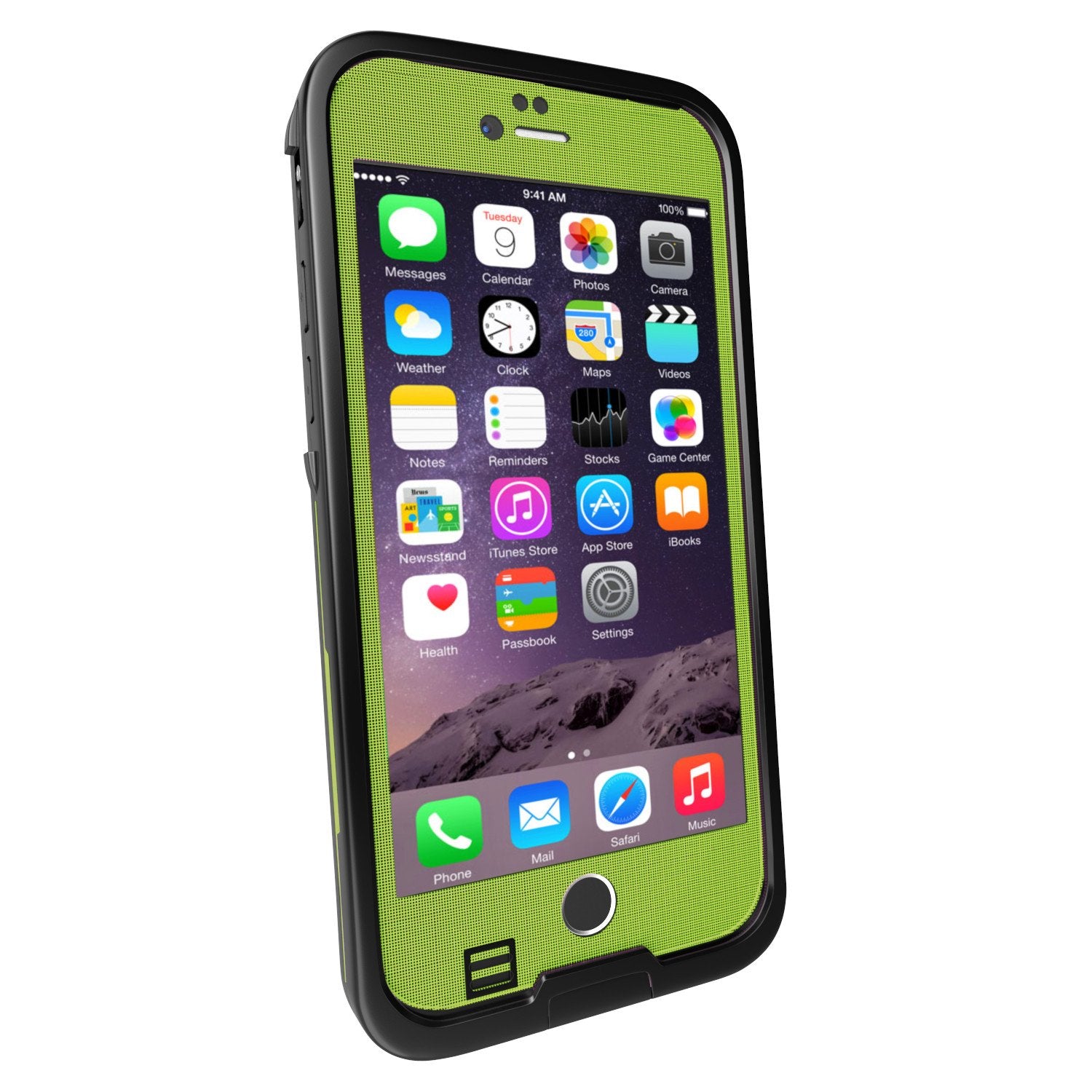 iPhone 6+/6S+ Plus Waterproof Case, Punkcase SpikeStar Light GreenThin Fit 6.6ft Underwater IP68