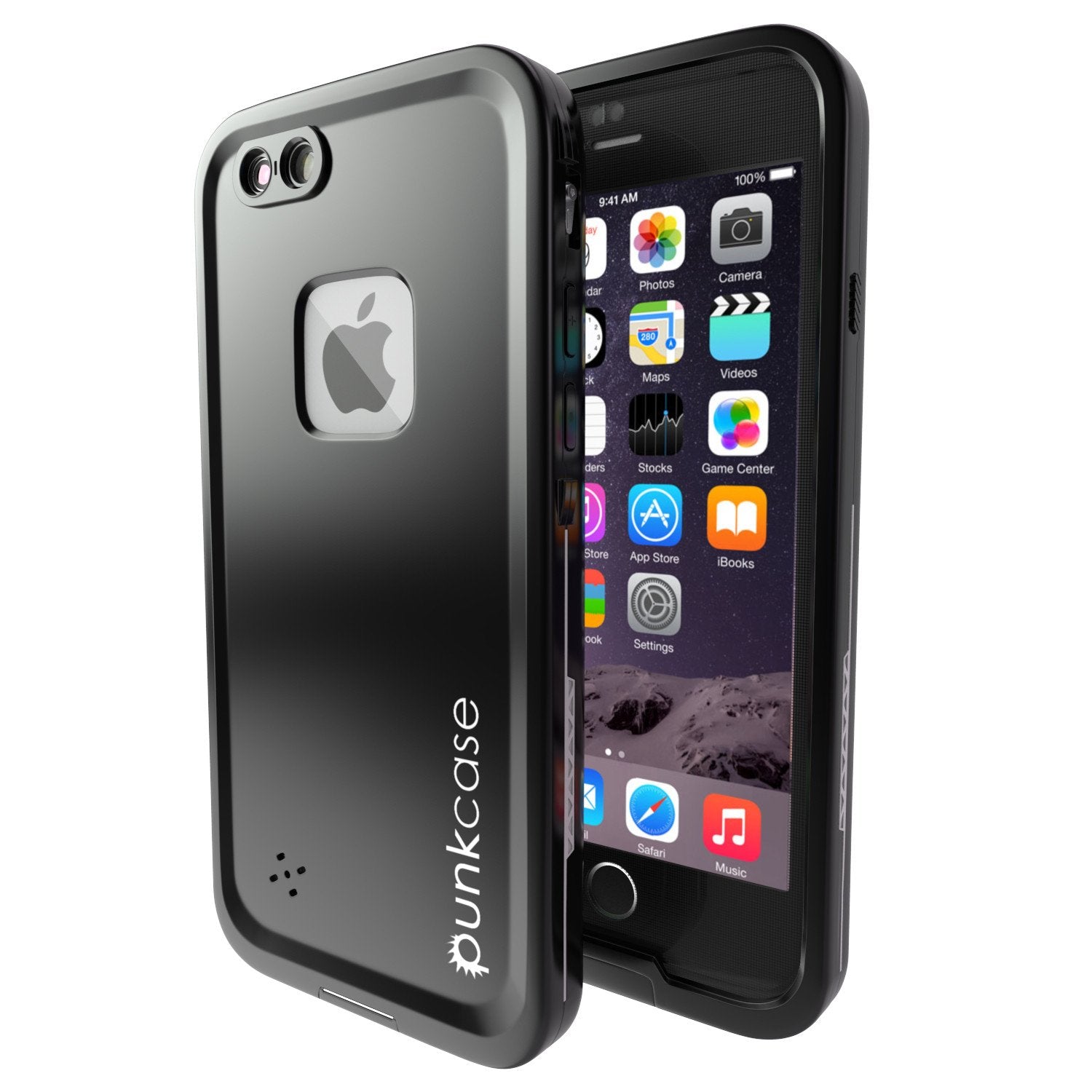 iPhone 6S/6 Waterproof Case, Punkcase SpikeStar Black | Thin Fit 6.6ft Underwater IP68 | Warranty