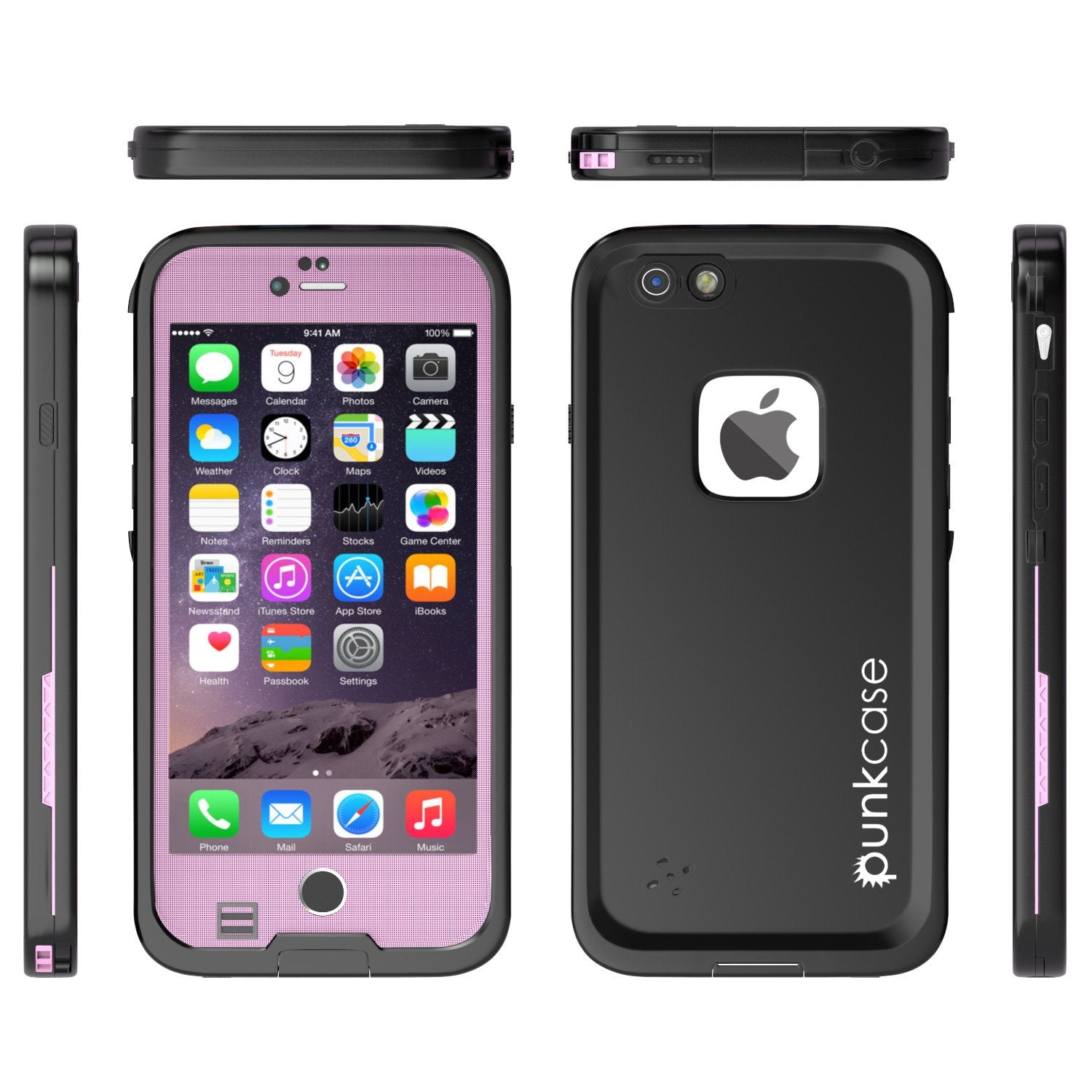 iPhone 6S/6 Waterproof Case, Punkcase SpikeStar Pink | Thin Fit 6.6ft Underwater IP68 | Warranty