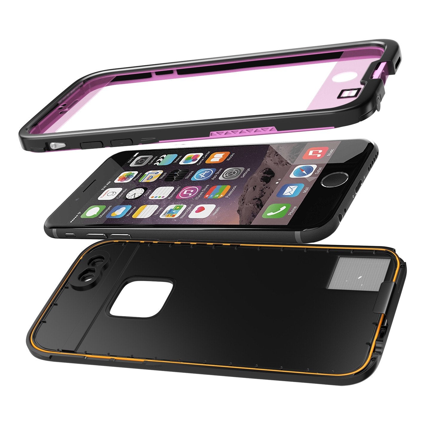 iPhone 6S/6 Waterproof Case, Punkcase SpikeStar Pink | Thin Fit 6.6ft Underwater IP68 | Warranty