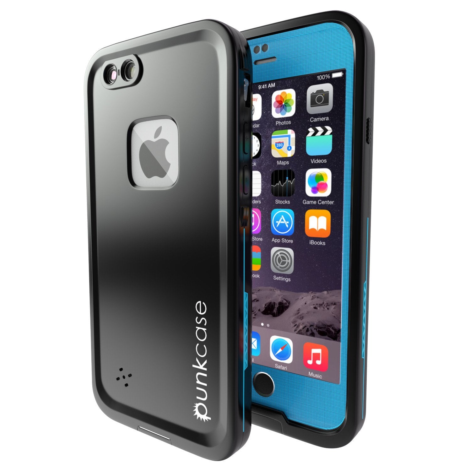 iPhone 6S/6 Waterproof Case Punkcase SpikeStar Light blue, Thin Fit 6.6ft Underwater IP68 | Warranty