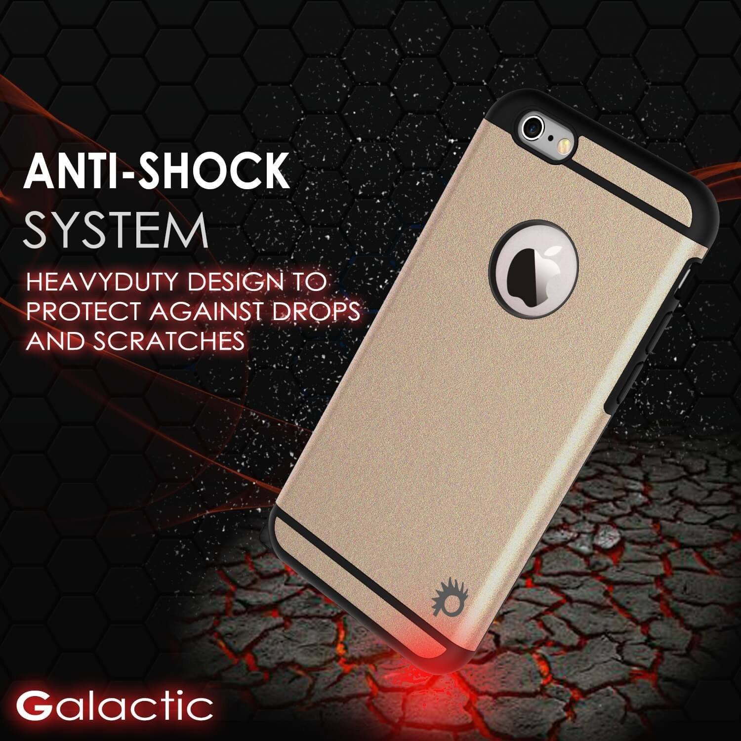 iPhone 6s Plus/6 Plus  Case PunkCase Galactic Gold Slim w/ Tempered Glass | Lifetime Warranty