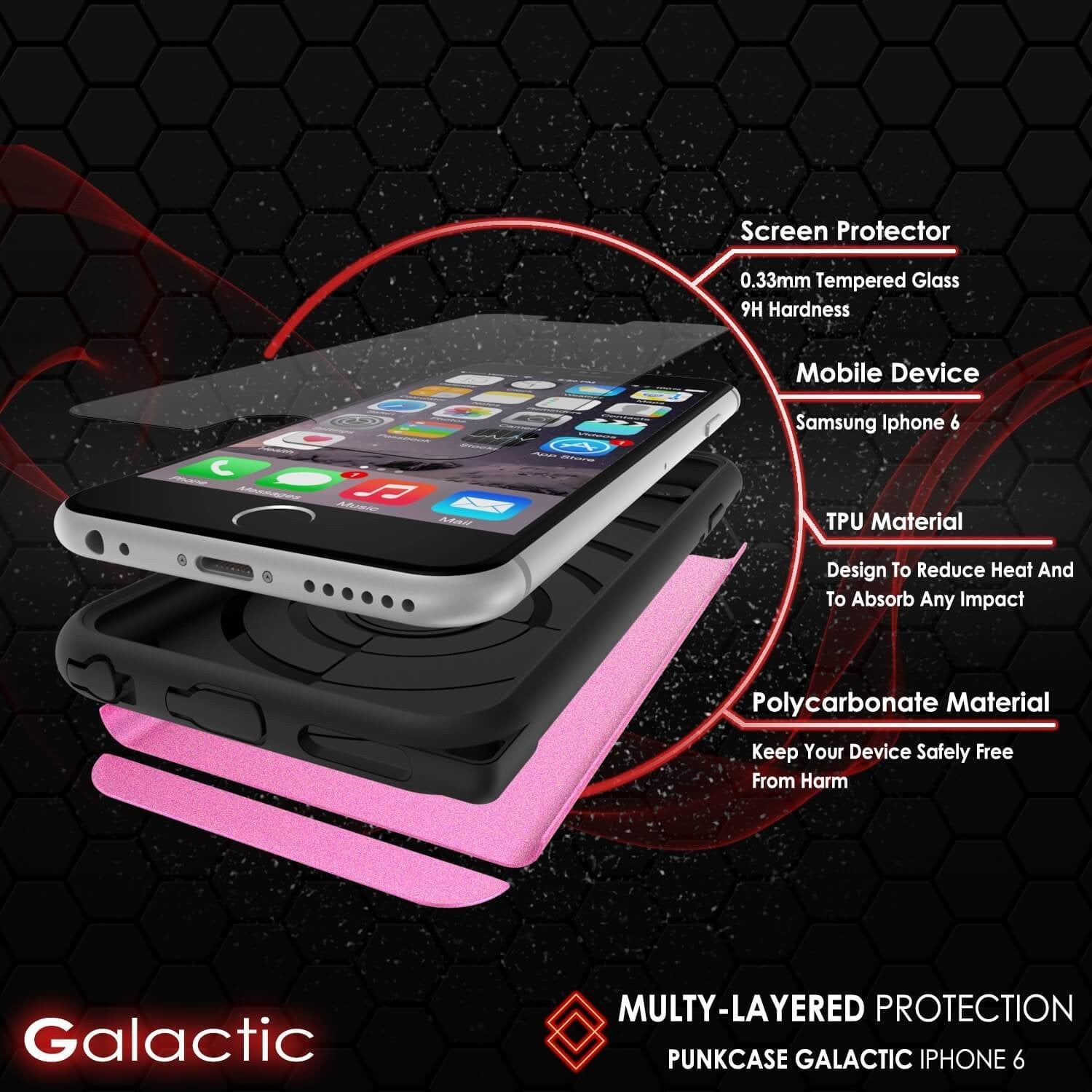 iPhone 5s/5/SE Case PunkCase Galactic Pink Series  Slim w/ Tempered Glass | Lifetime Warranty