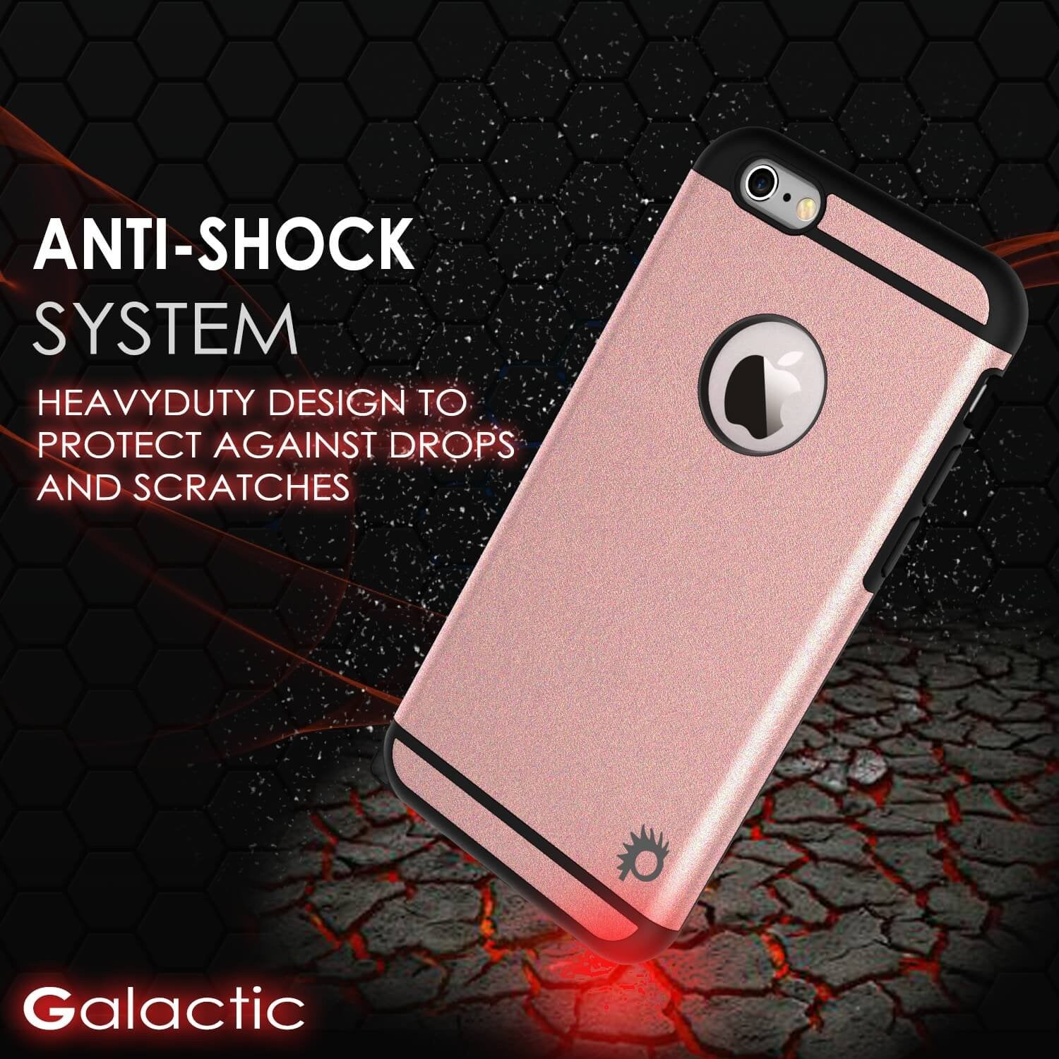 iPhone 6s Plus/6 Plus  Case PunkCase Galactic Rose Gold Slim w/ Tempered Glass | Lifetime Warranty
