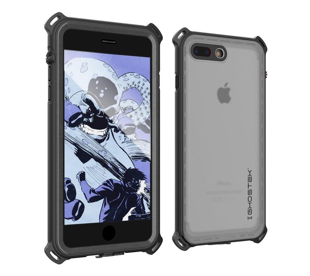 iPhone 8+ Plus Waterproof Case, Ghostek Nautical Series for iPhone 8+ Plus | Slim Underwater Protection | Adventure Duty | Swimming (Black)