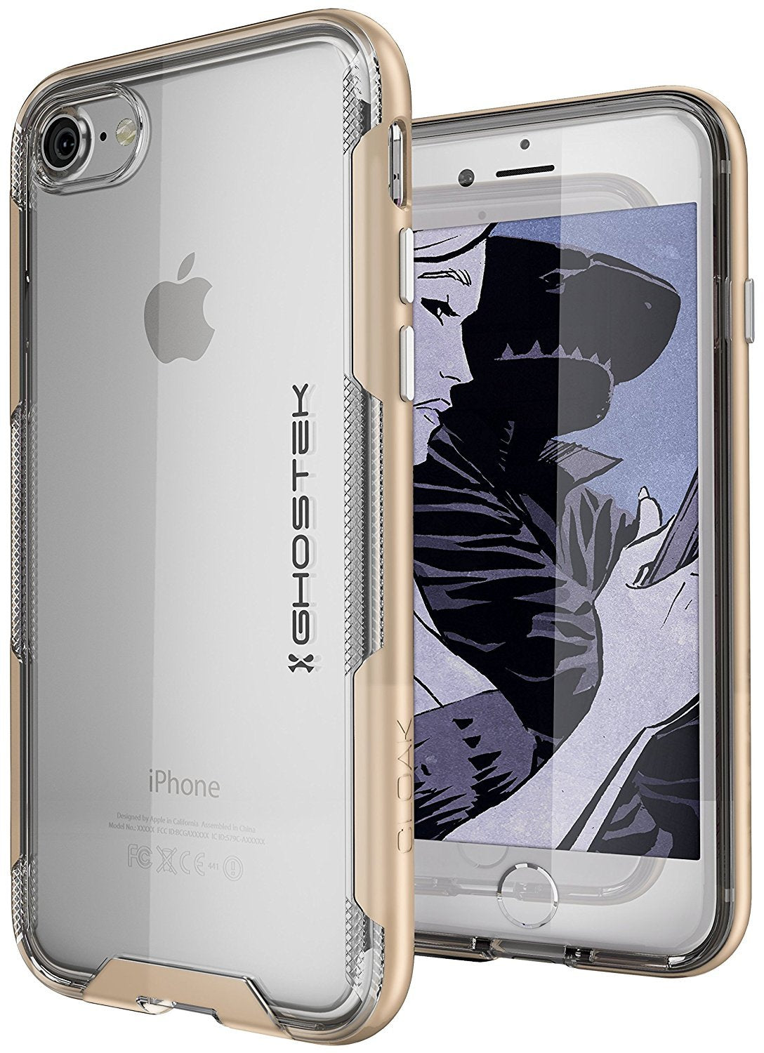 iPhone 7 Case, Ghostek Cloak 3 Series Case for iPhone 7 Case Clear Protective Case [GOLD]