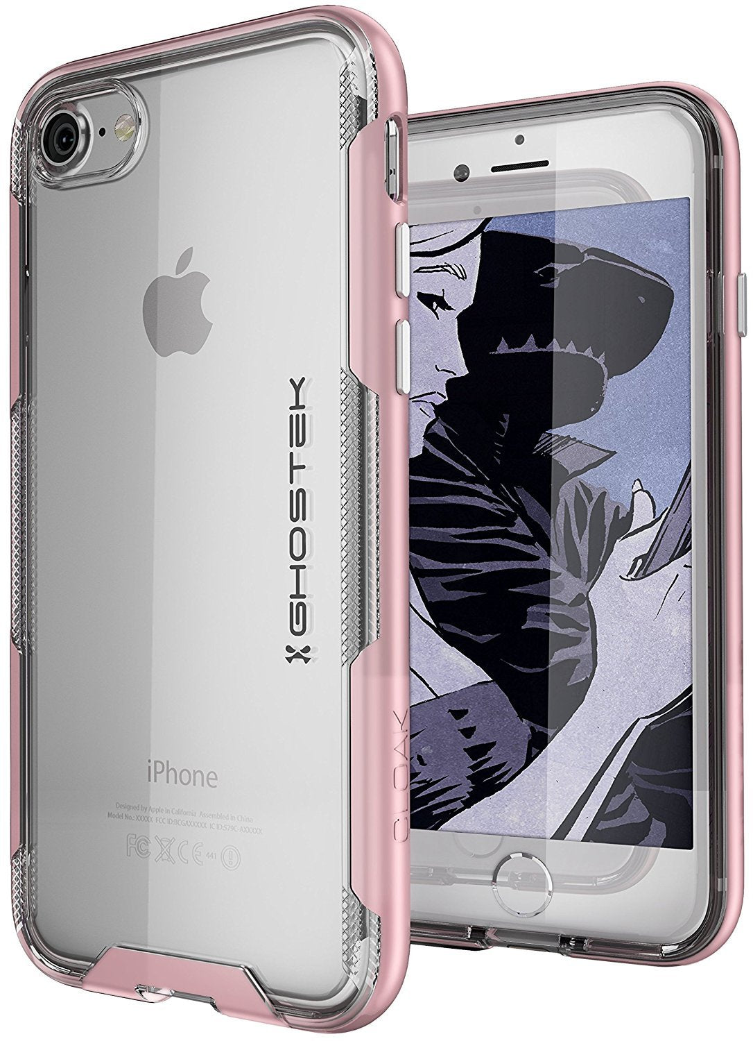 iPhone 7 Case, Ghostek Cloak 3 Series Case for iPhone 7 Case Clear Protective Case [Rose Pink]