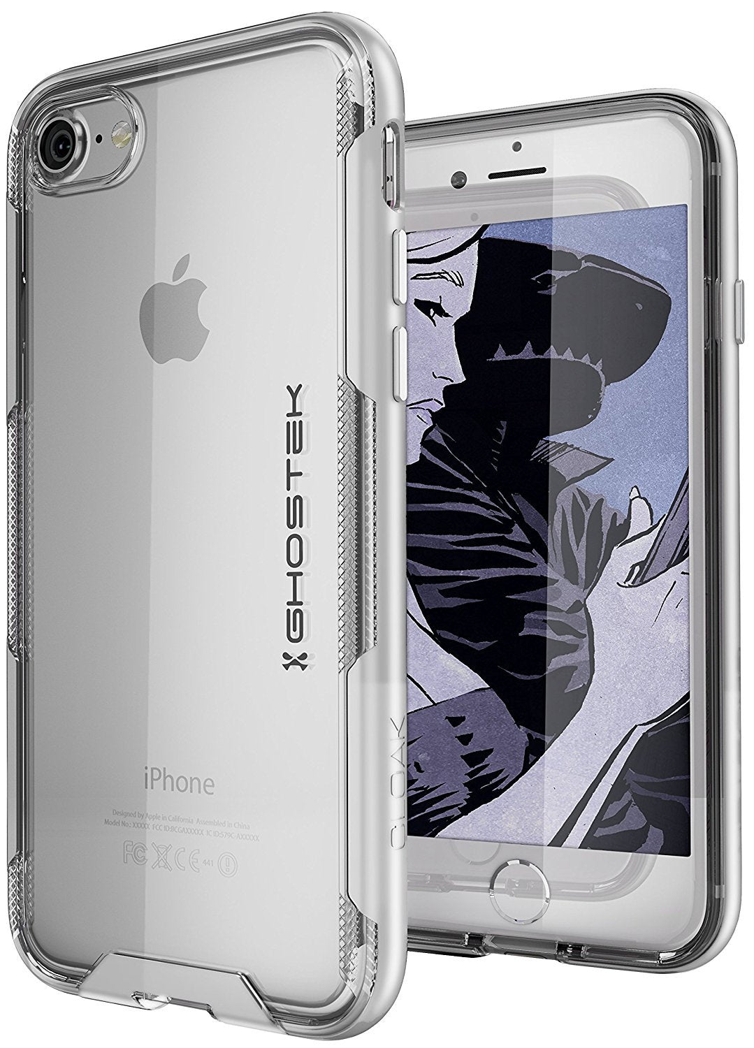 iPhone 7 Case, Ghostek Cloak 3 Series Case for iPhone 7 Case Clear Protective Case [SILVER]