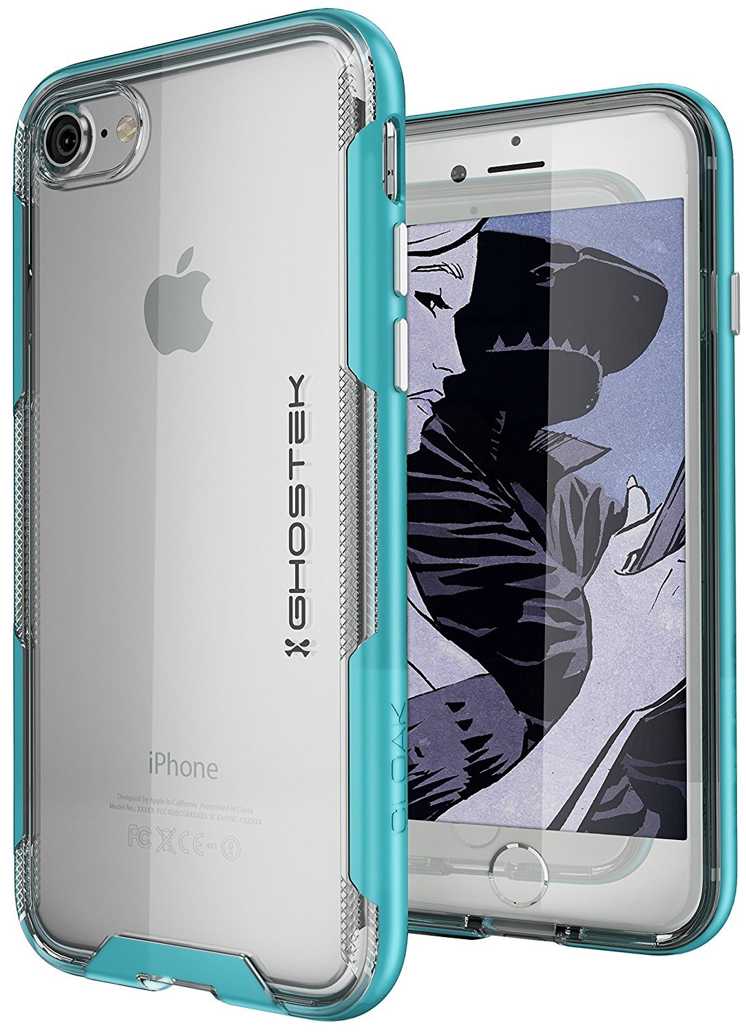 iPhone 7 Case, Ghostek Cloak 3 Series for iPhone 7 Clear Protective Case | Teal