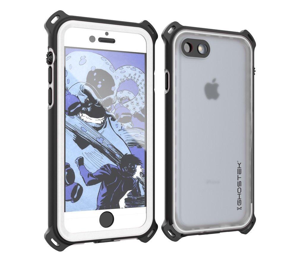 iPhone  8  Waterproof Case, Ghostek Nautical Series for iPhone  8  | Slim Underwater Protection | Adventure Duty | Ultra Fit | Swimming (White)