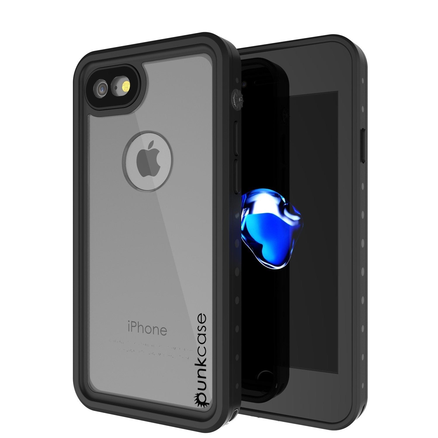 iPhone 7 Waterproof IP68 Case, Punkcase [Clear] [StudStar Series] [Slim Fit] [Dirtproof] [Snowproof]