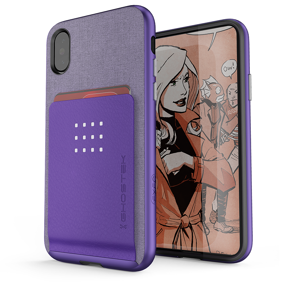 iPhone 7 Case, Ghostek Exec 2 Series for iPhone 7 Protective Wallet Case [PURPLE]