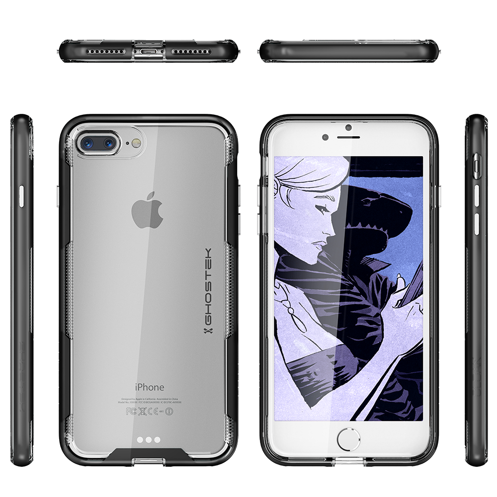 iPhone 7+ Plus Case,Ghostek Cloak 3 Series for iPhone 7+ Plus Clear Protective Case[BLACK]