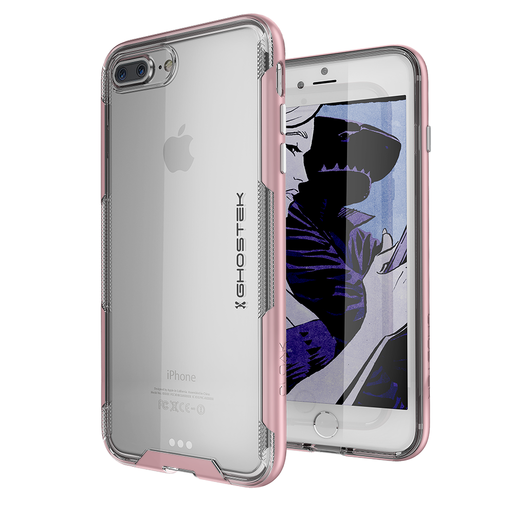 iPhone 7+ Plus Case,Ghostek Cloak 3 Series for iPhone 7+ Plus Clear Protective Case[ROSE PINK]
