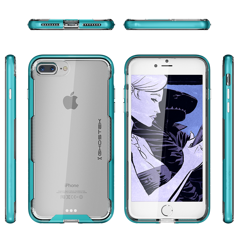 iPhone 7+ Plus Case,Ghostek Cloak 3 Series for iPhone 7+ Plus Clear Protective Case [TEAL]