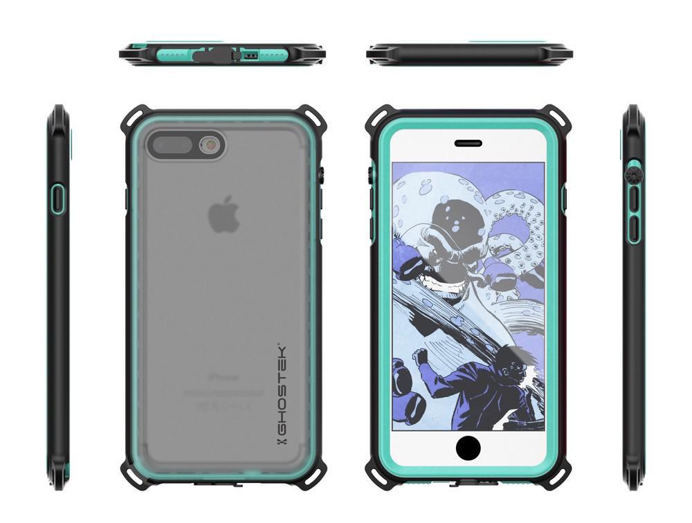 iPhone 7 Plus Waterproof Case, Ghostek Nautical Series for Apple iPhone 7 Plus | Slim Underwater Protection | Shockproof | Dirt-proof | Snow-proof | Protective | Adventure Duty | Swimming |  Teal