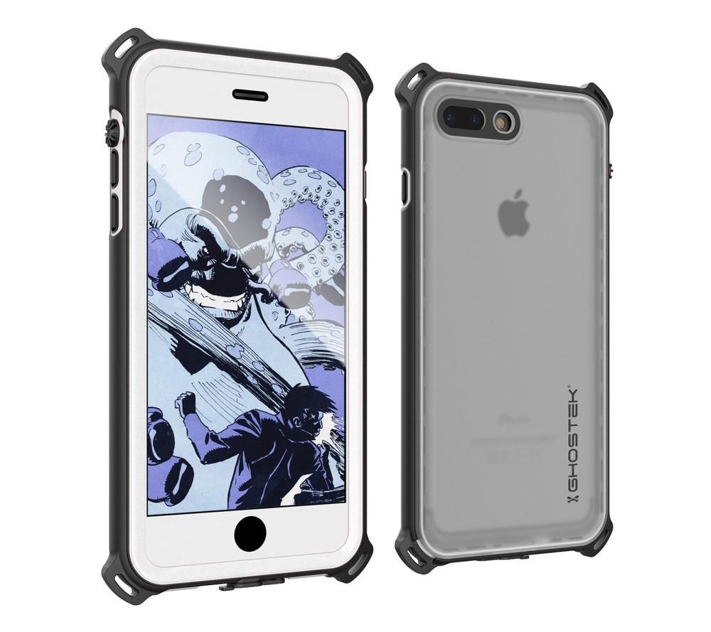 iPhone 7 Plus Waterproof Case, Ghostek Nautical Series for Apple iPhone 7 Plus | Slim Underwater Protection | Shockproof | Dirt-proof | Snow-proof | Protective | Adventure Duty | Swimming | White