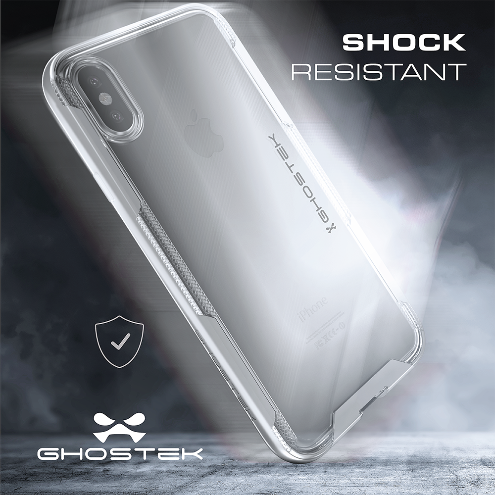 iPhone X Punkcase, Ghostek Cloak 3 Series Ultra Slim Clear, Silver