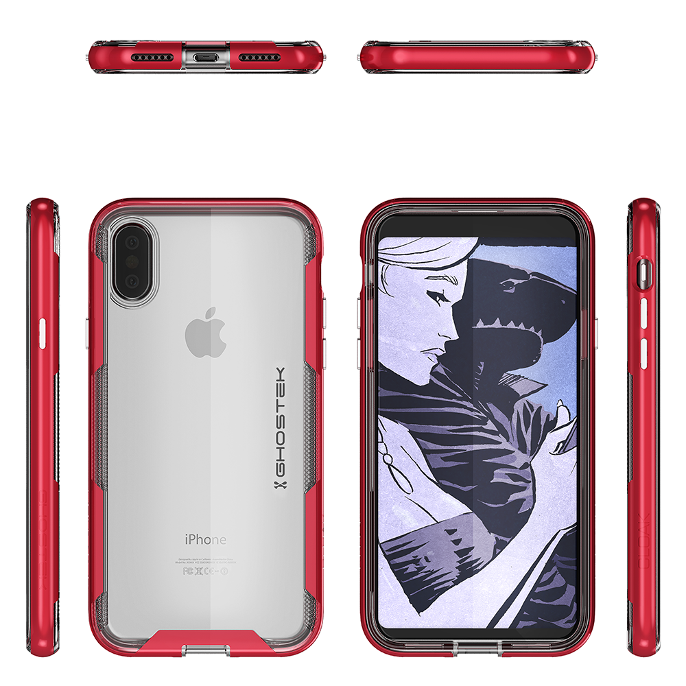 iPhone X Case, Ghostek Cloak 3 Series  for iPhone X / iPhone Pro Case | RED