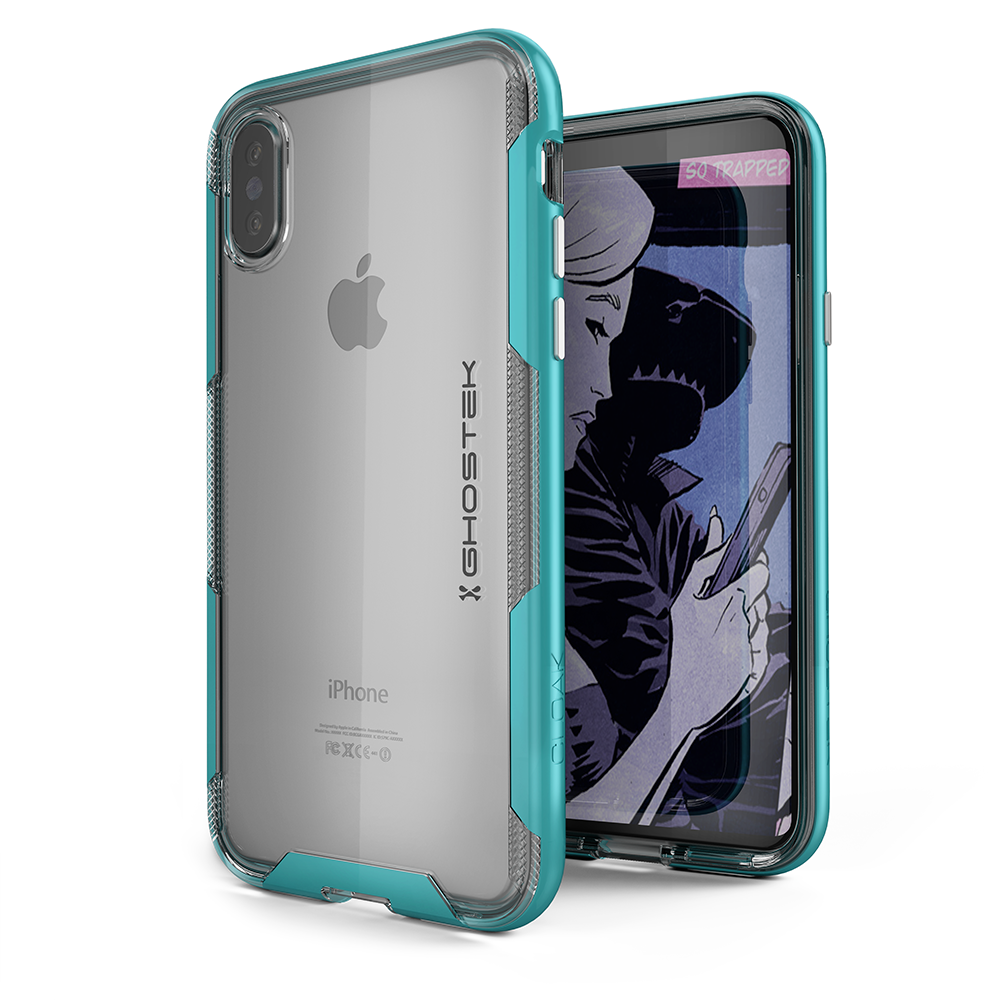 iPhone X PunkCase, Ghostek Cloak-3 Premium Transparent Cover [Gold]
