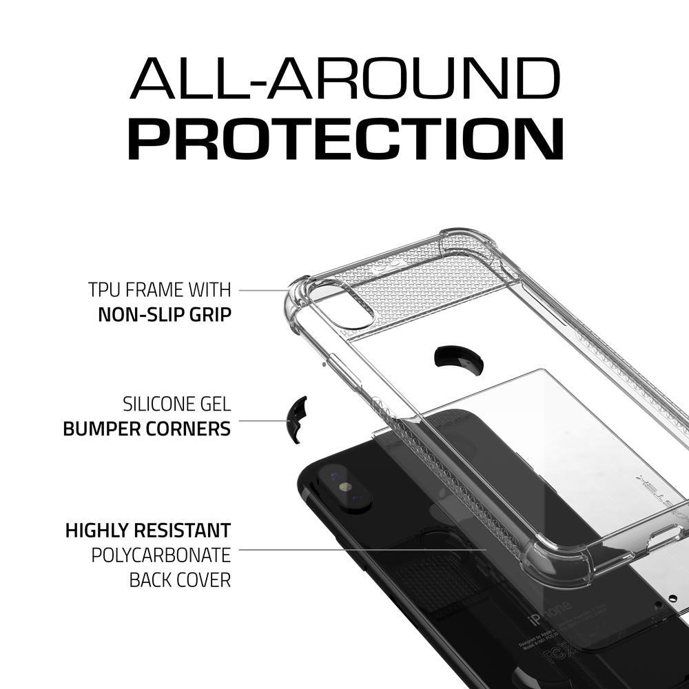 iPhone X Case, Ghostek Covert 2 Series for iPhone X / iPhone Pro Clear Protective Case [BLACK]