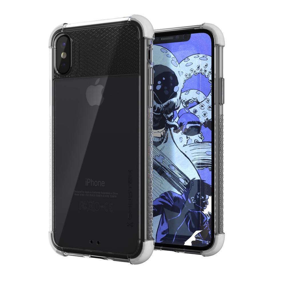iPhone X Crystal Clear Case, Ghostek Covert-2 Soft Skin Cover, White