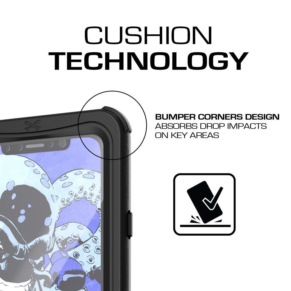 iPhone X 10 Waterproof PunkCase, Ghostek Nautical Military Grade Black