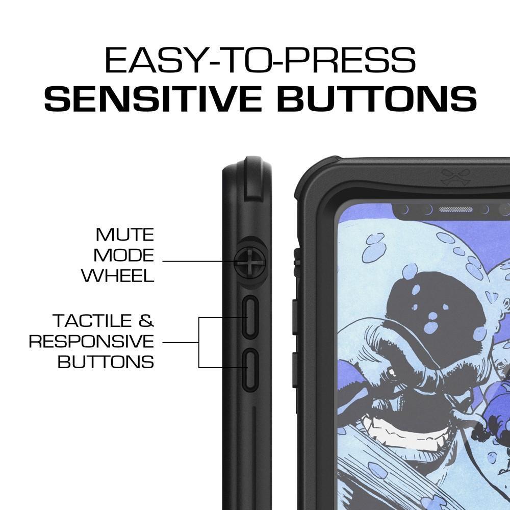 iPhone X 10 Waterproof PunkCase, Ghostek Nautical Military Grade Black