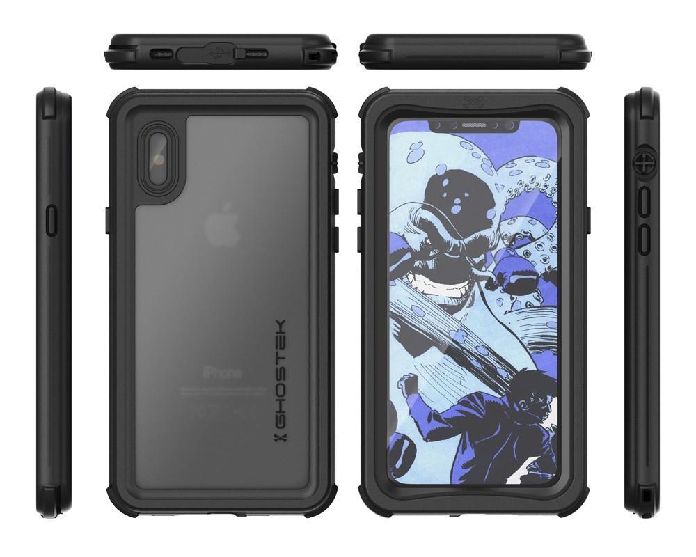 iPhone X 10 Waterproof PunkCase, Ghostek Nautical Military Grade Black