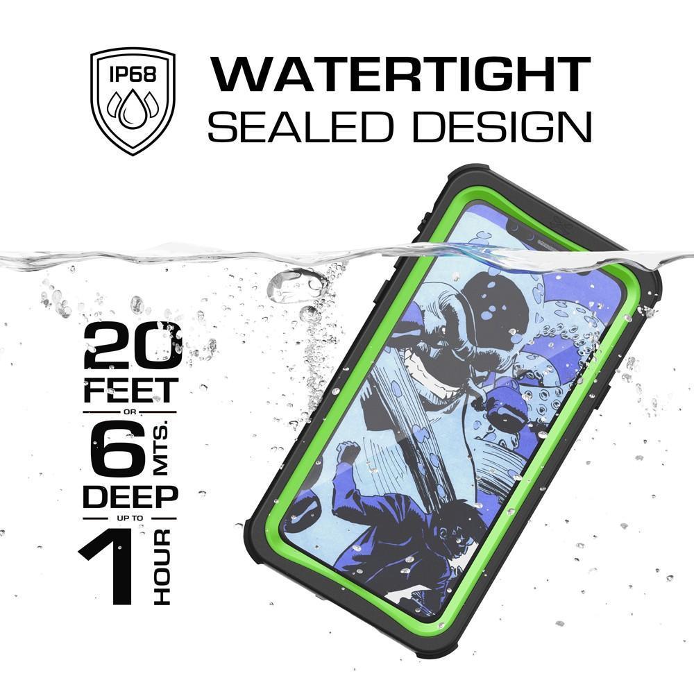 iPhone X Waterproof Case, Ghostek Nautical Punkcase Protector, Green