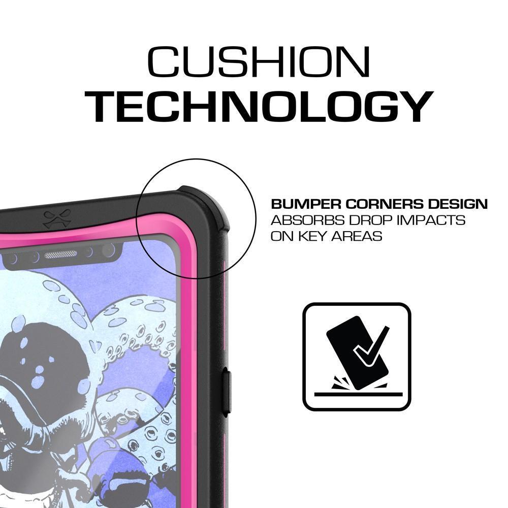 iphone X Waterproof Case, Ghostek Nautical Ultra Slim PunkCase, Pink