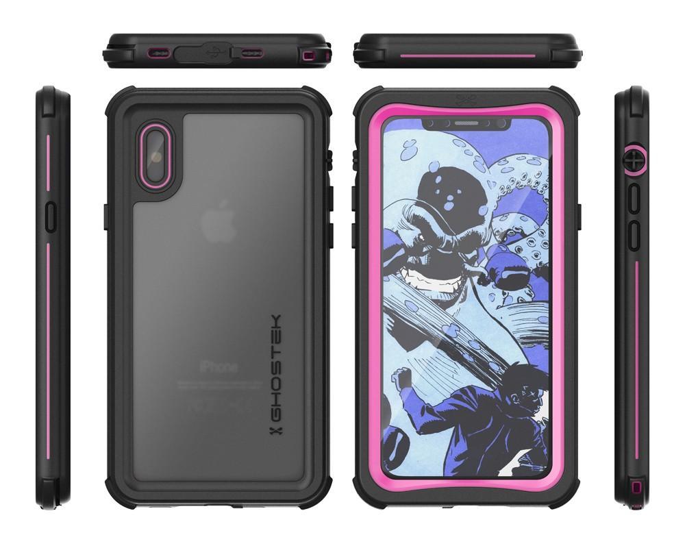 iPhone X  Case ,Ghostek Nautical Series  for iPhone X Rugged Heavy Duty Case | PINK