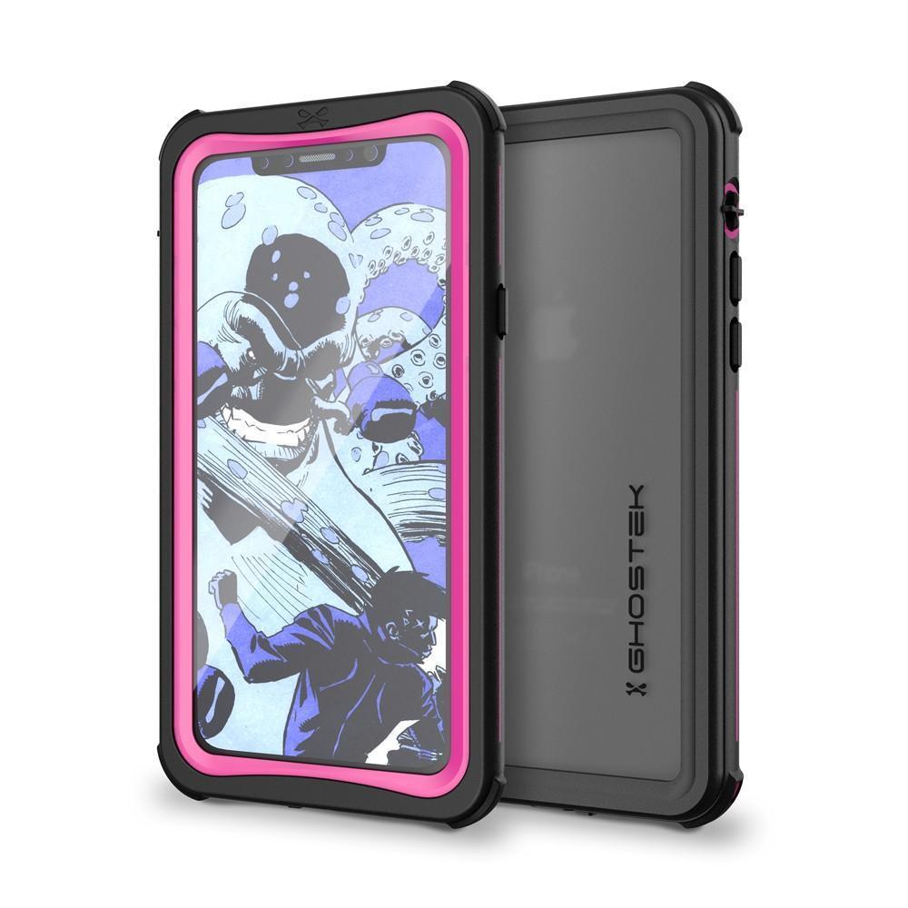 iphone X Waterproof Case, Ghostek Nautical Ultra Slim PunkCase, Pink