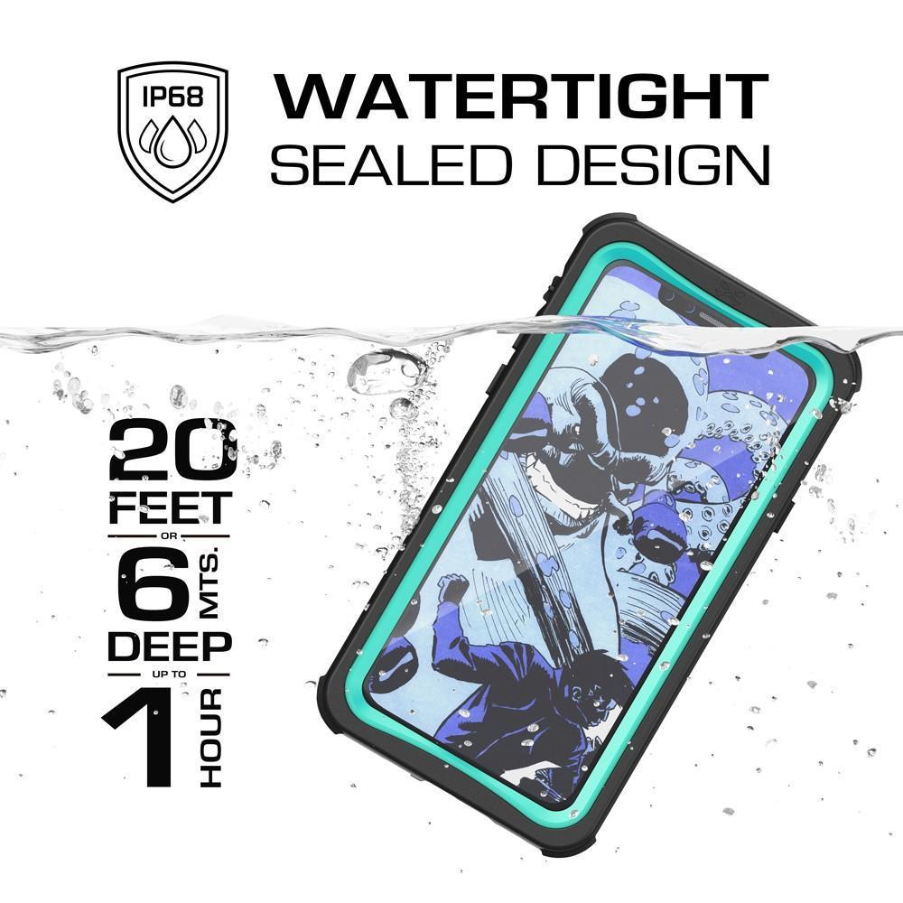 iPhone X Waterproof PunkCase, Ghostek Nautical Series Cover, Teal