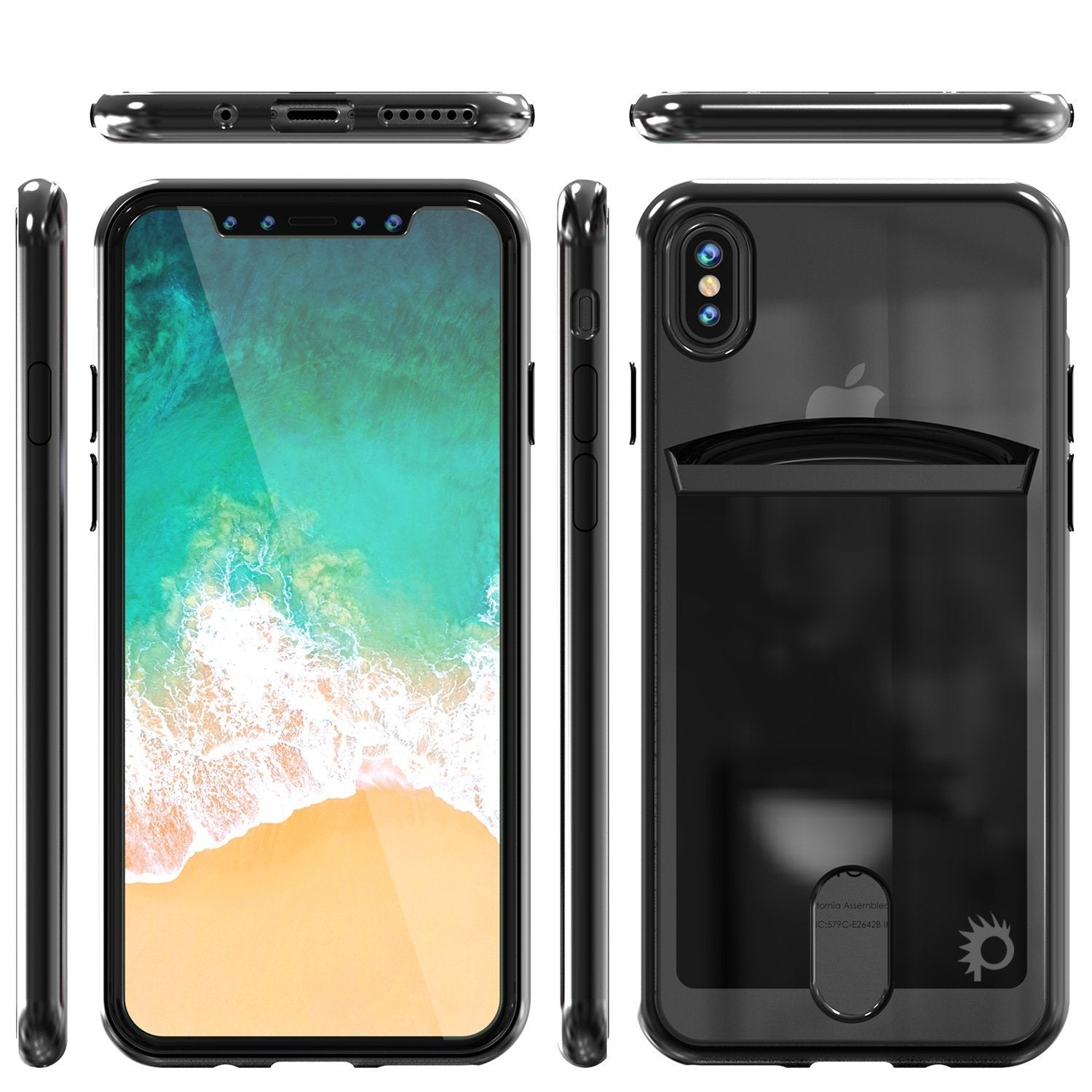 iPhone X Punkcase, LUCID Series Slim Fit Protective Dual Layer [Black]