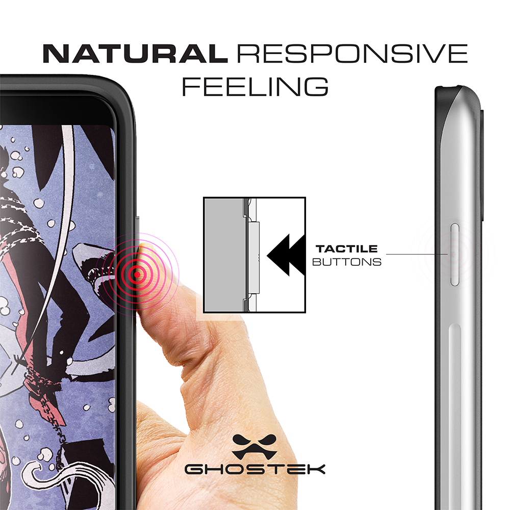 Galaxy Note 8 Punk Case, Ghostek Atomic Slim Shockproof Case, Red