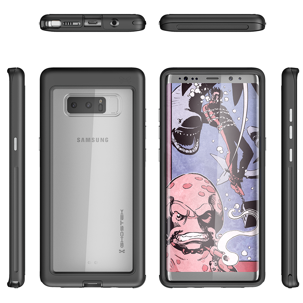 Galaxy Note 8, Ghostek Atomic Slim Galaxy Note 8 Case Shockproof Impact Hybrid Modern Design | Black