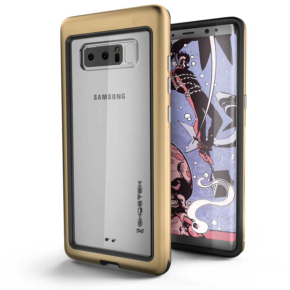 Galaxy Note 8 Punk Case, Ghostek Atomic Slim Shockproof Case, Gold
