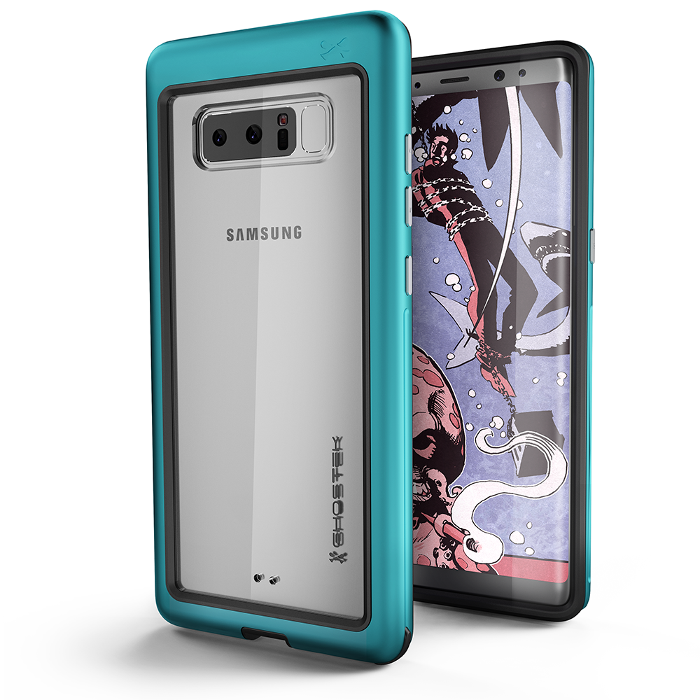 Galaxy Note 8 Punk Case, Ghostek Atomic Slim Shockproof Case, Teal