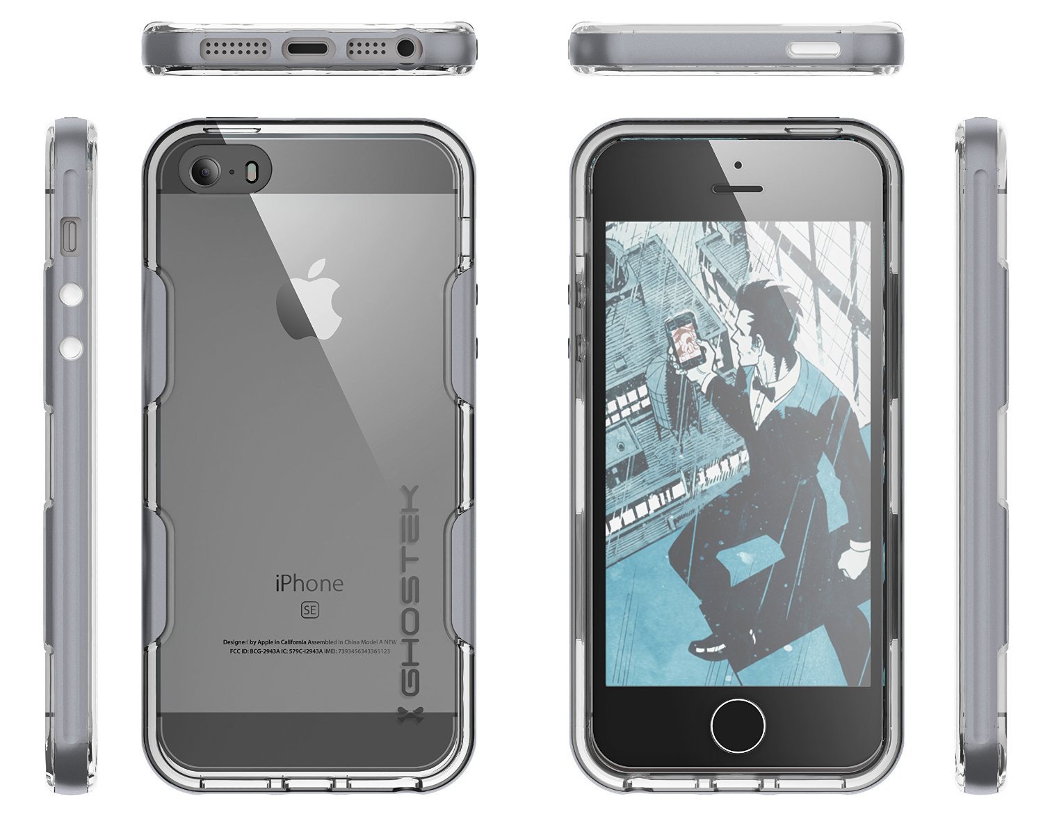 iPhone SE/5S/5 Case Ghostek® Cloak Silver Slim | Tempered Glass | Lifetime Warranty Exchange