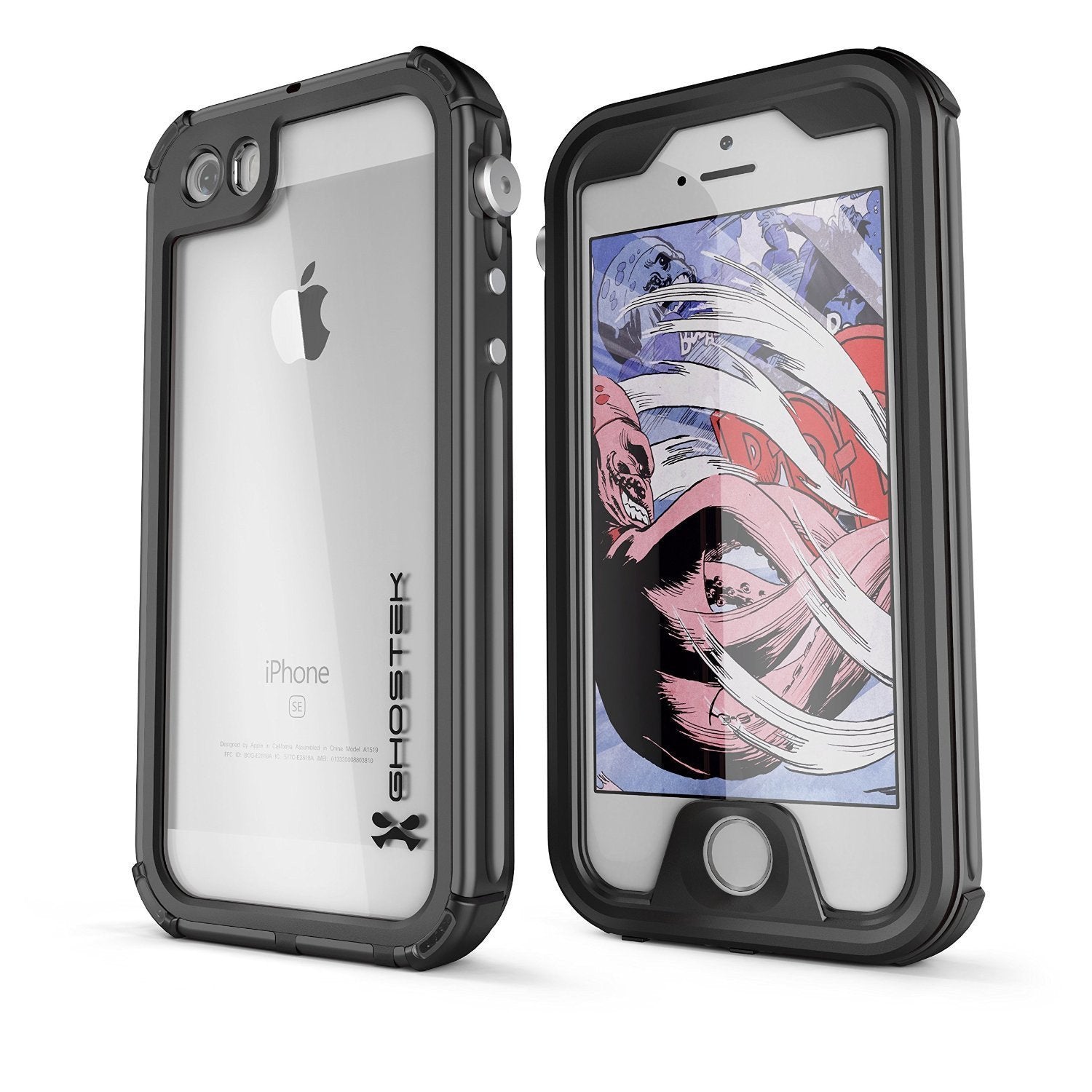 iPhone 8 Waterproof Case, Ghostek® Atomic 3.0 Black Series | Underwater | Touch-ID