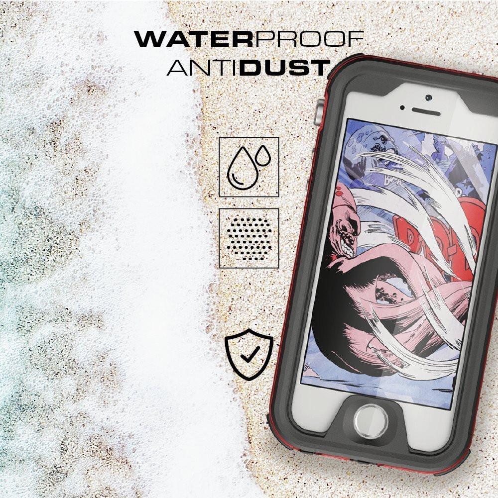 iPhone 8+ Plus Waterproof Case, Ghostek® Atomic 3 Series for Apple iPhone 8+ Plus | Underwater | Shockproof | Dirt-proof | Snow-proof | Aluminum Frame | Adventure Ready | Ultra Fit | Swimming (Black)