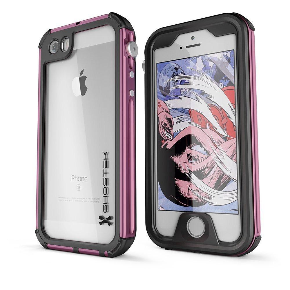 iPhone 7 Waterproof Case, Ghostek® Atomic 3 Series for Apple iPhone 7 | Underwater | Shockproof | Dirt-proof | Snow-proof | Aluminum Frame | Adventure Ready | Ultra Fit | Swimming (Pink)